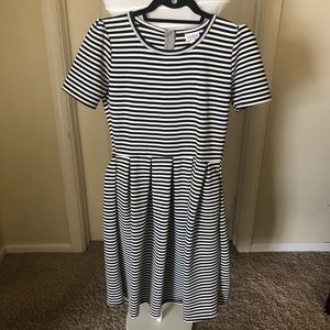 3/$35 NWOT LuLaRoe Black/White Striped Dress.